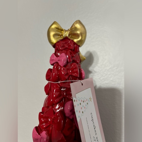 CUPCAKES AND CASHMERE Pink & Red Bow Christmas Tree With Gold Bow TikTok Viral - Picture 3 of 4